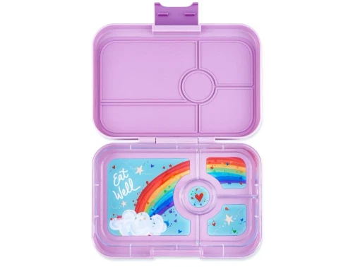 Yumbox Tapas bento madkasse lilla/regnbue med 4 rum